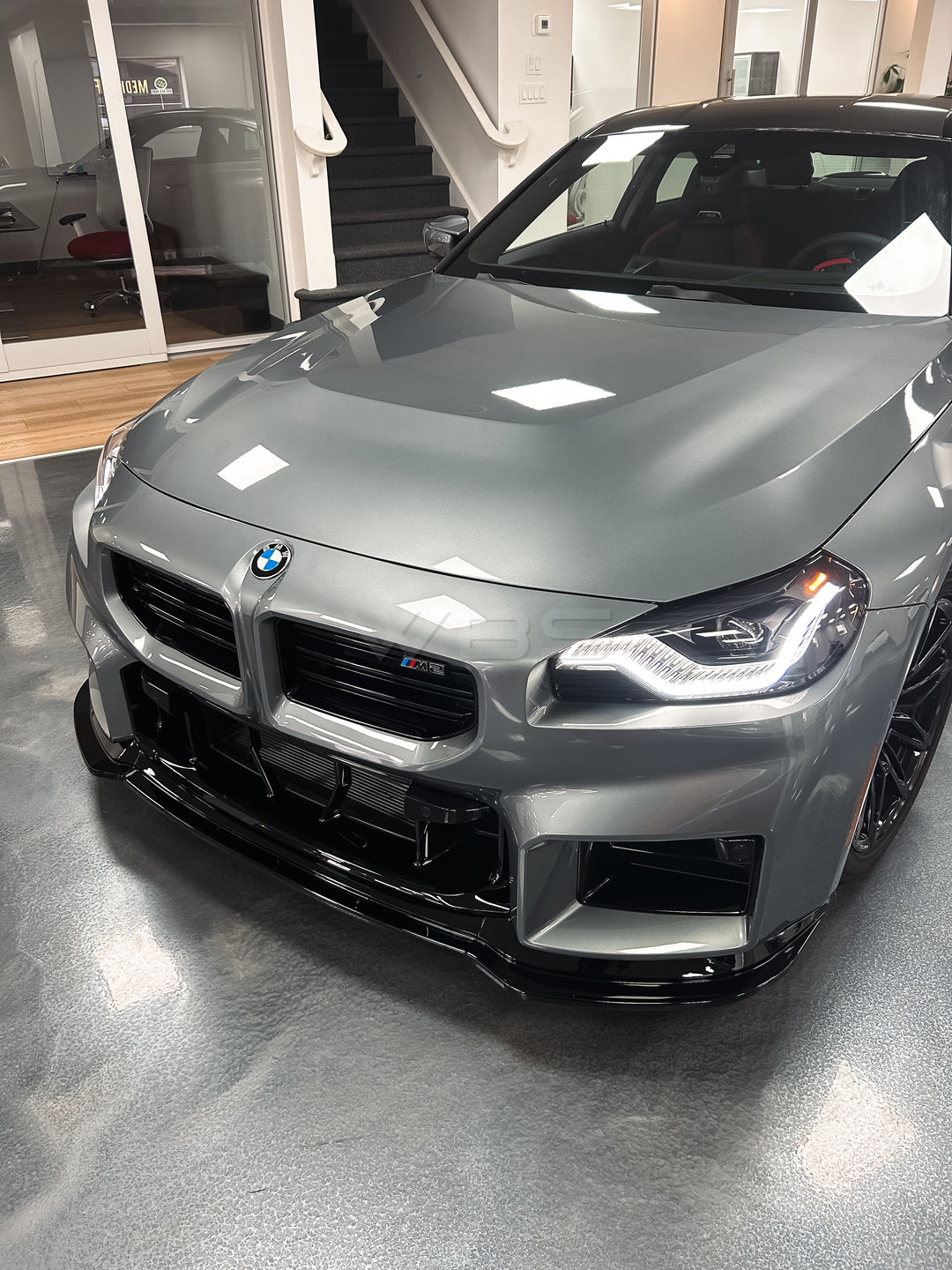 BMW G87 M2 GLOSS BLACK FRONT LIP V1.5 DESIGN
