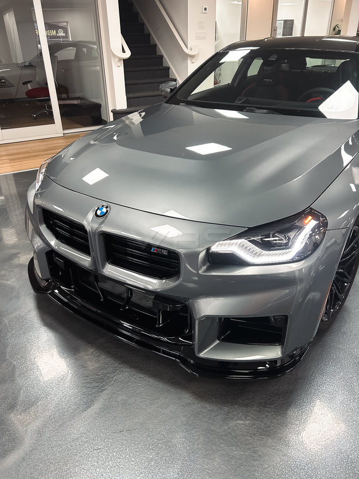 BMW G87 M2 GLOSS BLACK FRONT LIP V1.5 DESIGN