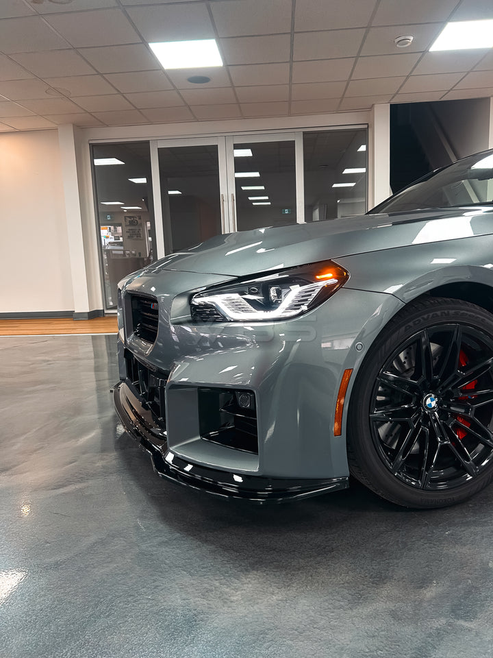 BMW G87 M2 GLOSS BLACK FRONT LIP V1.5 DESIGN