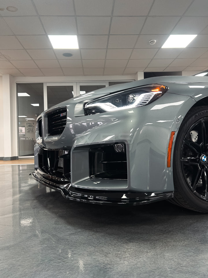 BMW G87 M2 GLOSS BLACK FRONT LIP V1.5 DESIGN