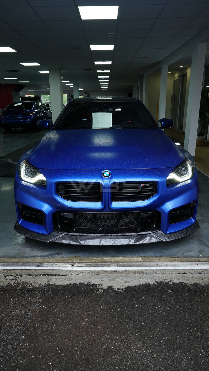BMW G87 M2 V1 STYLE FRONT LIP GENUINE DRY CARBON FIBER