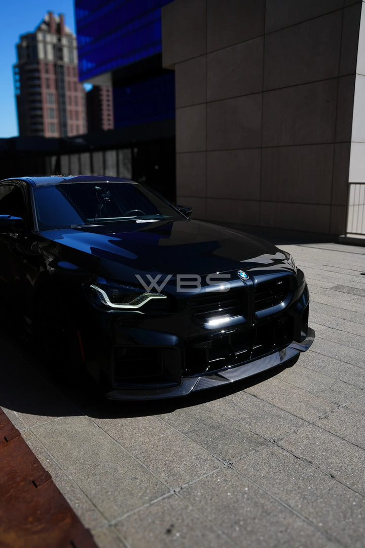 BMW G87 M2 V1 STYLE FRONT LIP GENUINE DRY CARBON FIBER