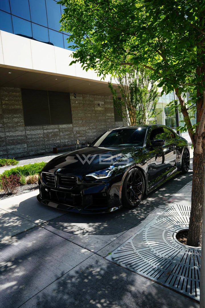 BMW G87 M2 V1 STYLE FRONT LIP GENUINE DRY CARBON FIBER