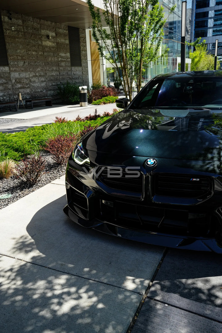 BMW G87 M2 V1 STYLE FRONT LIP GENUINE DRY CARBON FIBER