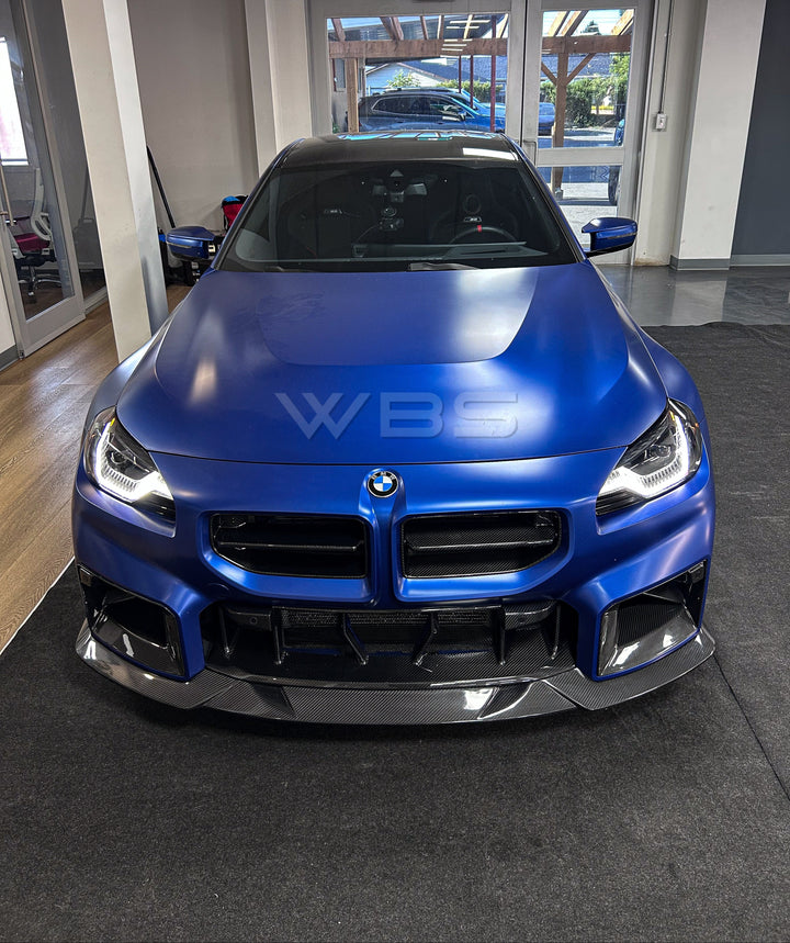 BMW G87 M2 V1 STYLE FRONT LIP GENUINE DRY CARBON FIBER