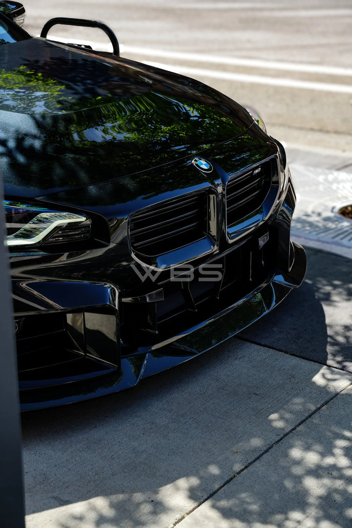 BMW G87 M2 V1 STYLE FRONT LIP GENUINE DRY CARBON FIBER