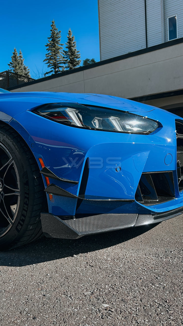 BMW G8X M3/M4 V-STYLE CANARDS GENUINE CARBON FIBER