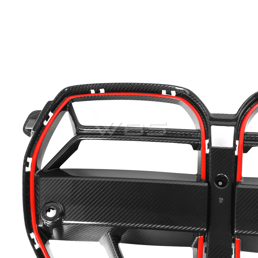 BMW G8X M3 M4 CSL GRILLE/ WITH AERO MESH DESIGN GENUINE DRY CARBON FIBER