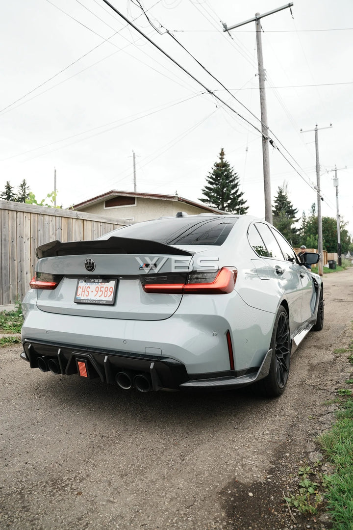 BMW G8X M3 M4 DIFFUSER SIDE SPLITTERS GENUINE CARBON FIBER MP STYLE