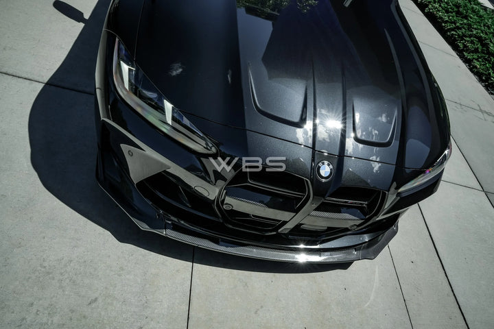 BMW G8X M3 M4 V-STYLE FRONT LIP GENUINE CARBON FIBER