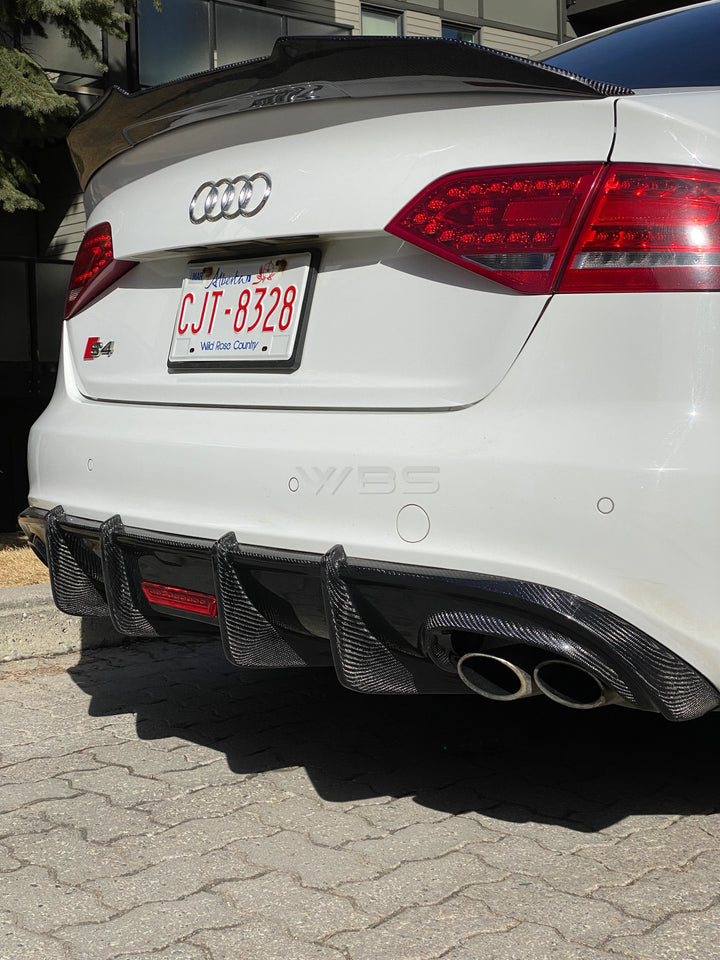 AUDI S4/ A4 B8 DIFFUSER KB STYLE GENUINE CARBON FIBER