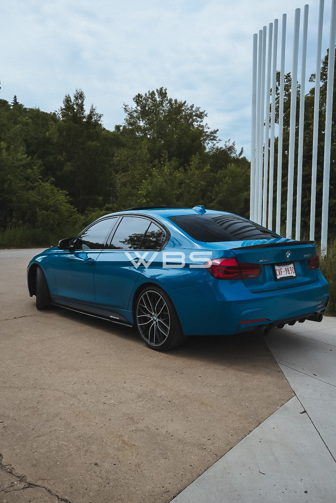 BMW F30 F31 SIDE SKIRTS V STYLE GENUINE CARBON FIBER