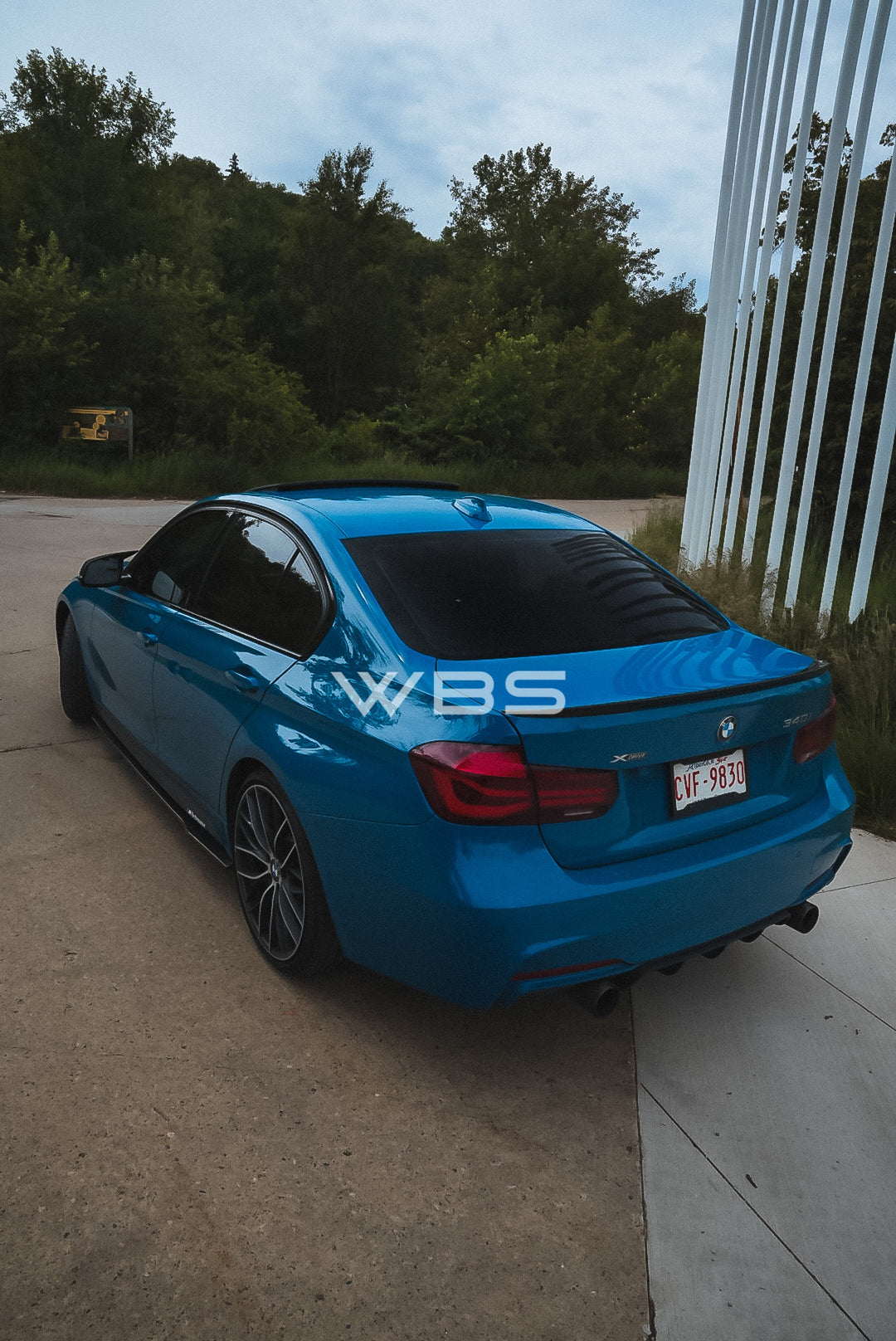 BMW F30 F31 SIDE SKIRTS V STYLE GENUINE CARBON FIBER