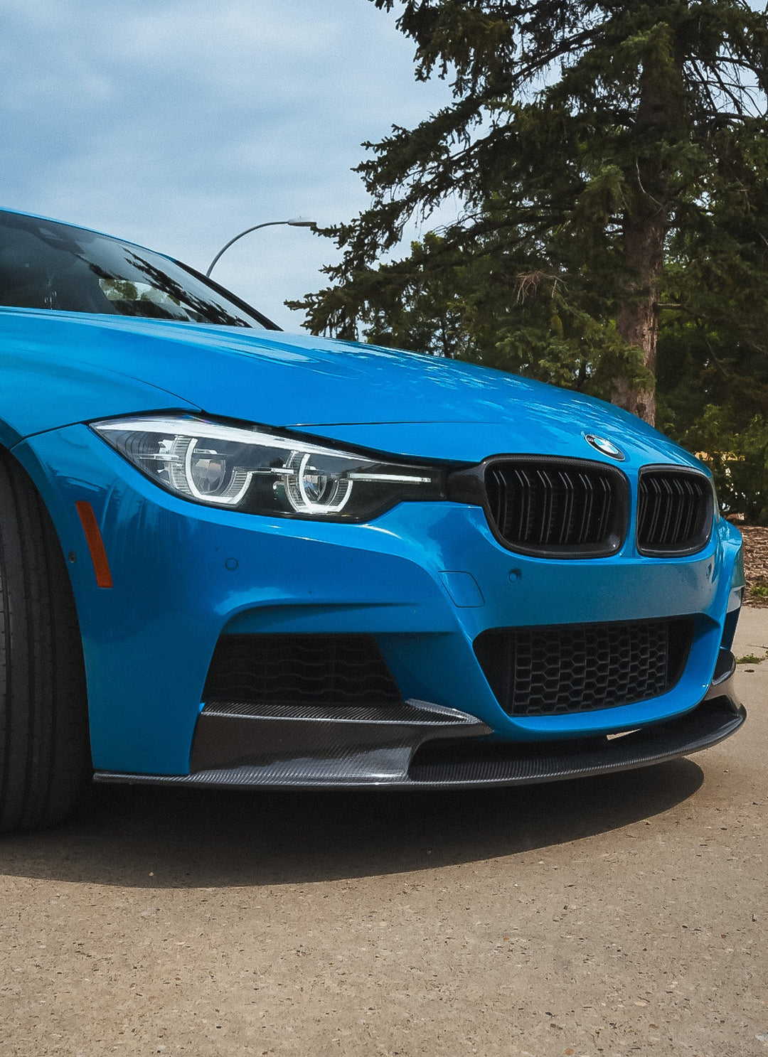 BMW 3 SERIES F30 F31 FRONT LIP M PERFORMANCE GENUINE CARBON FIBER