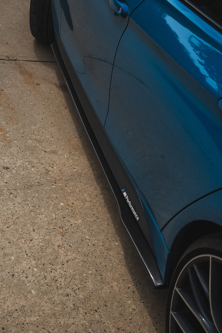 BMW F30 F31 SIDE SKIRTS V STYLE GENUINE CARBON FIBER