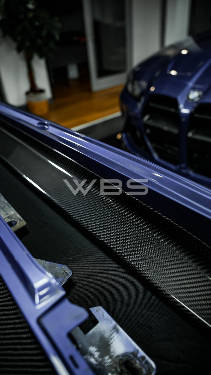 BMW G8X M3/M4 3D STYLE SIDE SKIRTS GENUINE CARBON FIBER