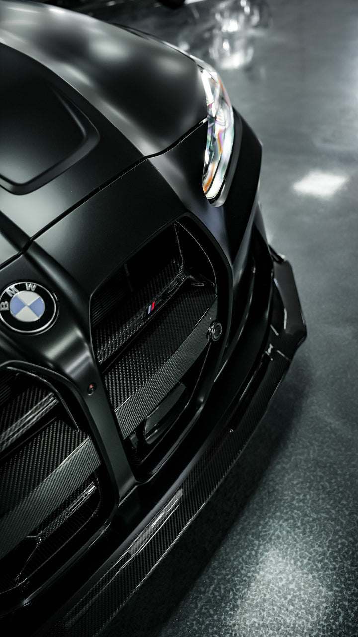 BMW G8X M3 M4 V-STYLE FRONT LIP GENUINE CARBON FIBER