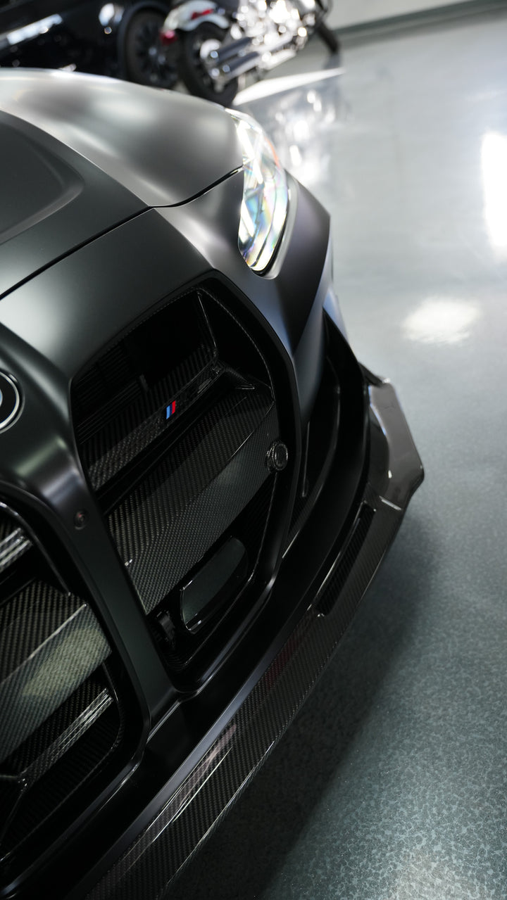 BMW G8X M3 M4 V-STYLE FRONT LIP GENUINE CARBON FIBER