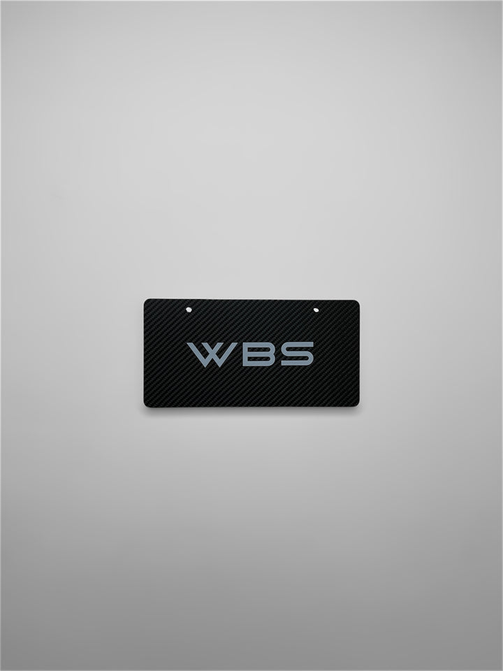 WBS LICENSE PLATE COVER GENUINE DRY CARBON FIBER