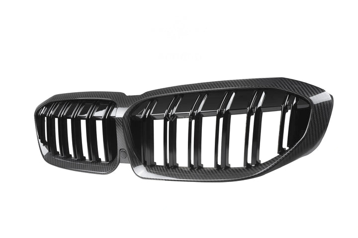 BMW G20 FRONT GRILLS GENUINE CARBON FIBER DUAL SLATS/ DIAMOND STYLE