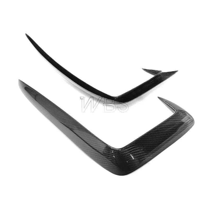 AUDI A4 B10 GENUINE CARBON FIBER FRONT TRIM CANARDS