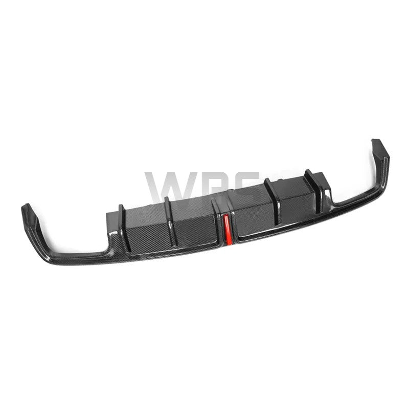 AUDI A6/ S6 C8 REAR DIFFUSER WBS DIGITAL 3RD BRAKE LED STYLE, GENUINE 3D CARBON FIBER MATERIAL