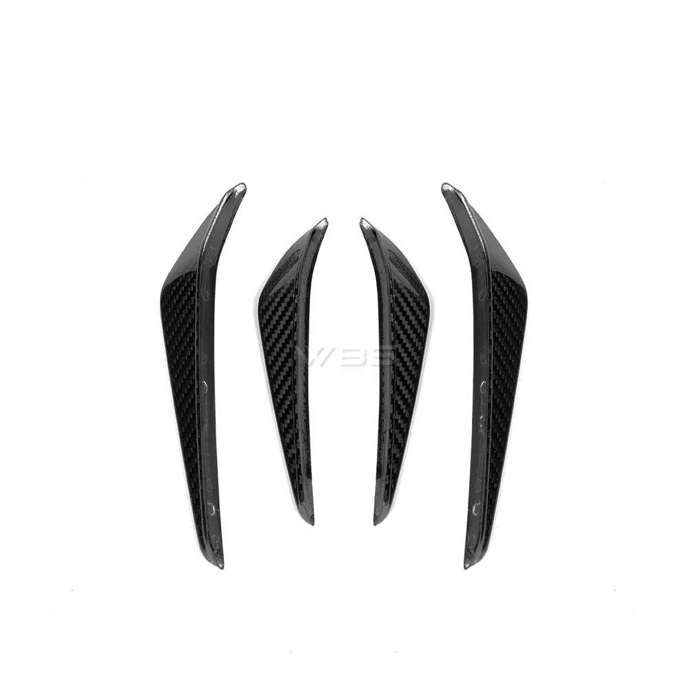 BMW F10 M5 FRONT BUMPER CANARDS SET GENUINE CARBON FIBER