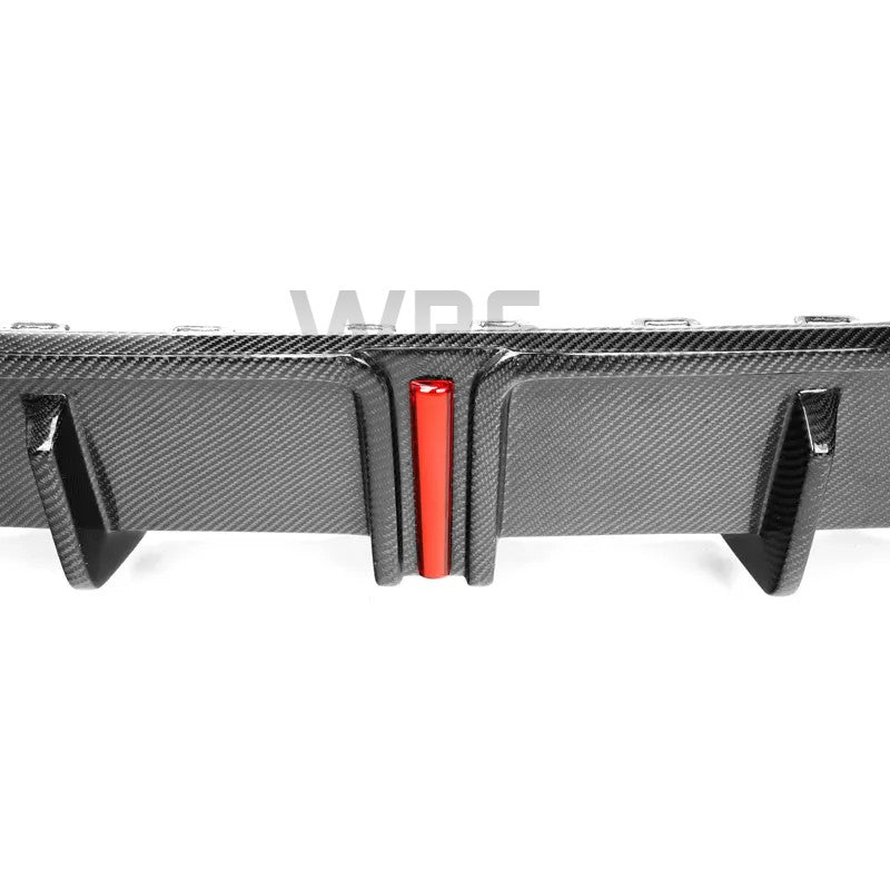 AUDI A6/ S6 C8 REAR DIFFUSER WBS DIGITAL 3RD BRAKE LED STYLE, GENUINE 3D CARBON FIBER MATERIAL