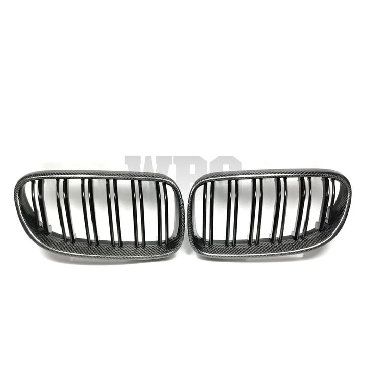 BMW E92 E93 FRONT GRILLS GENUINE CF DUAL SLATS STYLE