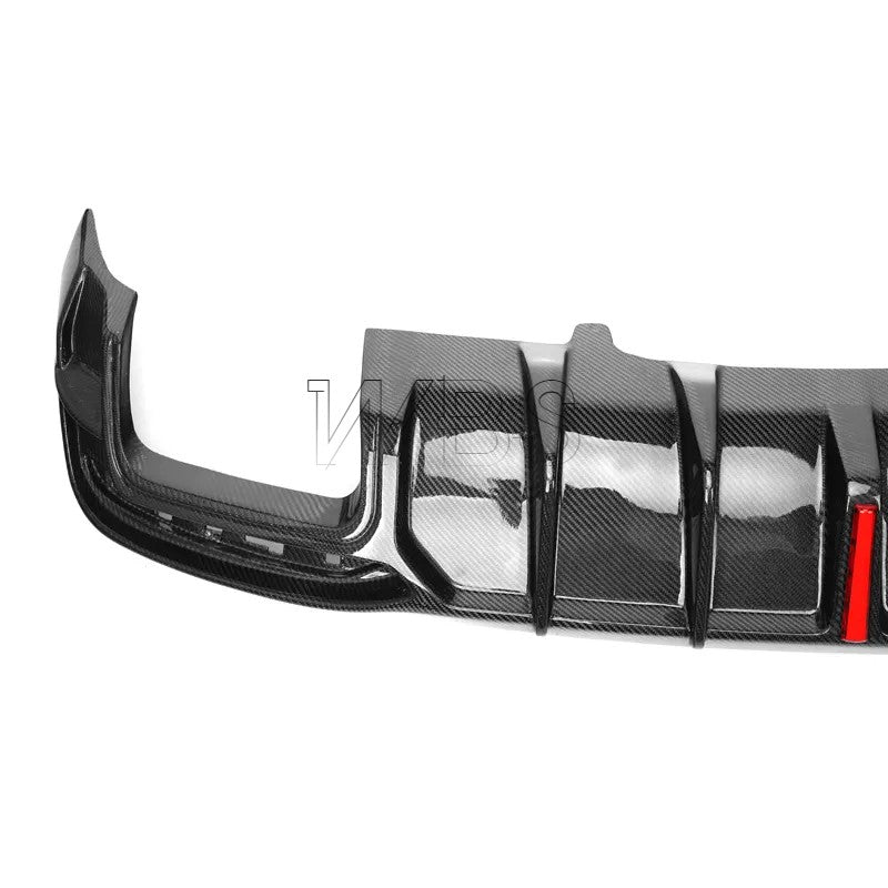 AUDI A4 B10 REAR DIFFUSER 3RD LED BRAKE LIGHT WBS STYLE, GENUINE 3D CF MATERIAL