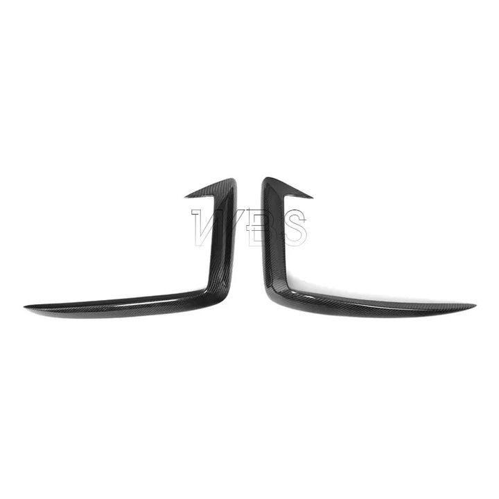 AUDI A4 B10 GENUINE CARBON FIBER FRONT TRIM CANARDS