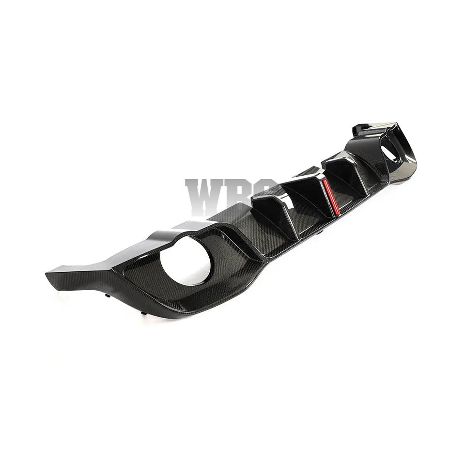 VOLKSWAGEN GOLF MK8 GTI CARBON FIBER DIFFUSER WITH 3RD BRAKE LED LIGHT DESIGN