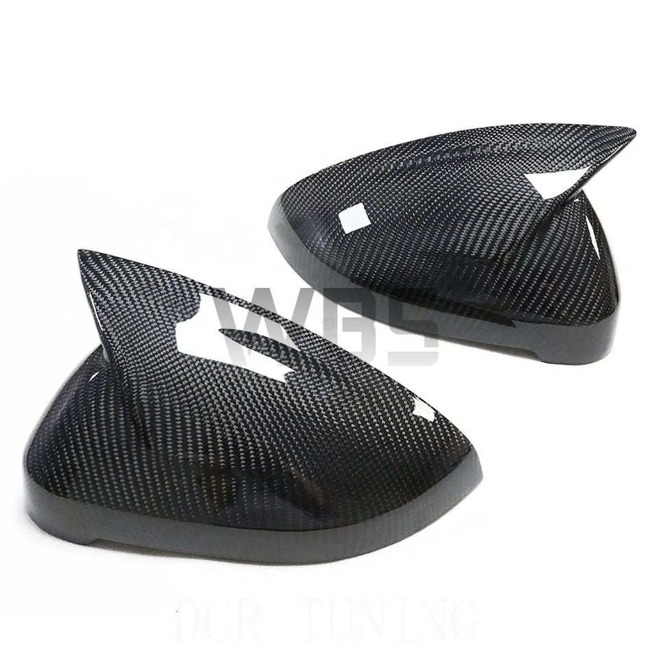 AUDI A5/S5/RS5 B9 (OEM REPLACEMENT) SIDE MIRROR CAPS, M POWER STYLE GENUINE 3D CARBON FIBER [2017-23]