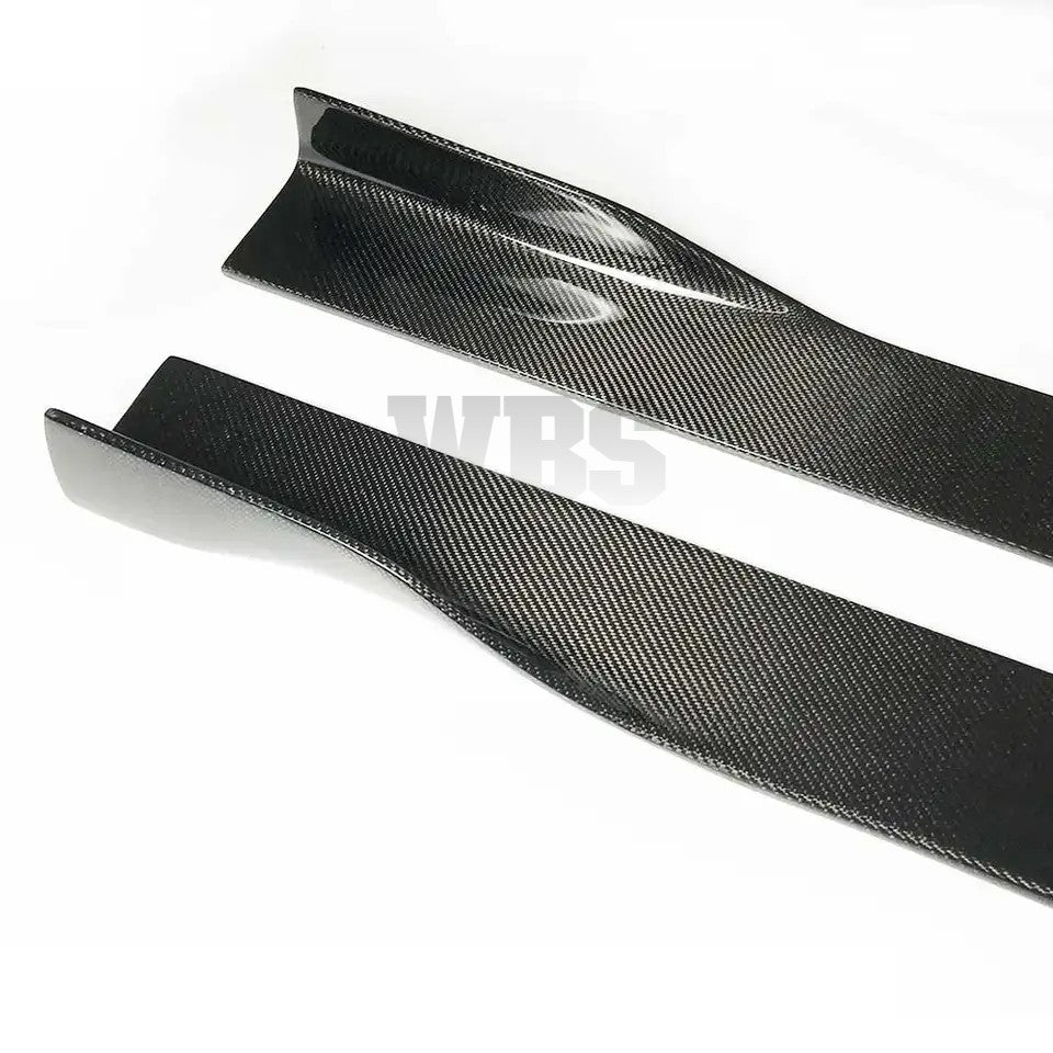 MERCEDES W204 C CLASS/ C63 SEDAN SIDE SKIRT EXTENSIONS GENUINE CARBON FIBER