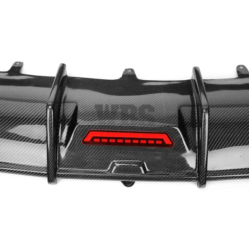 AUDI A6/ S6 C7.5 REAR DIFFUSER WBS DIGITAL LED STYLE, GENUINE CARBON FIBER MATERIAL