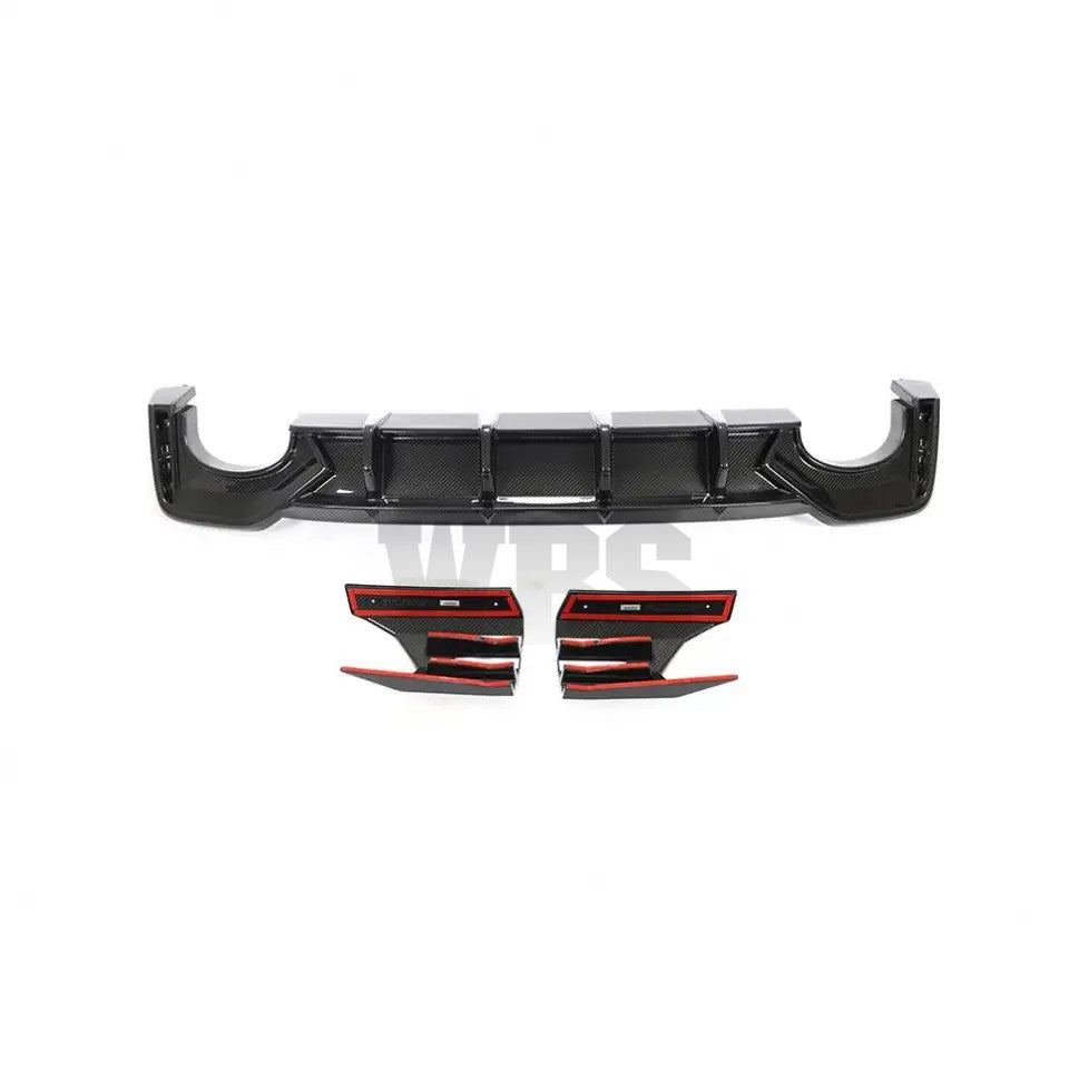 AUDI RS6 AVANT C8 REAR DIFFUSER WBS STYLE, 4X4 GENUINE CARBON FIBER [2019-23]