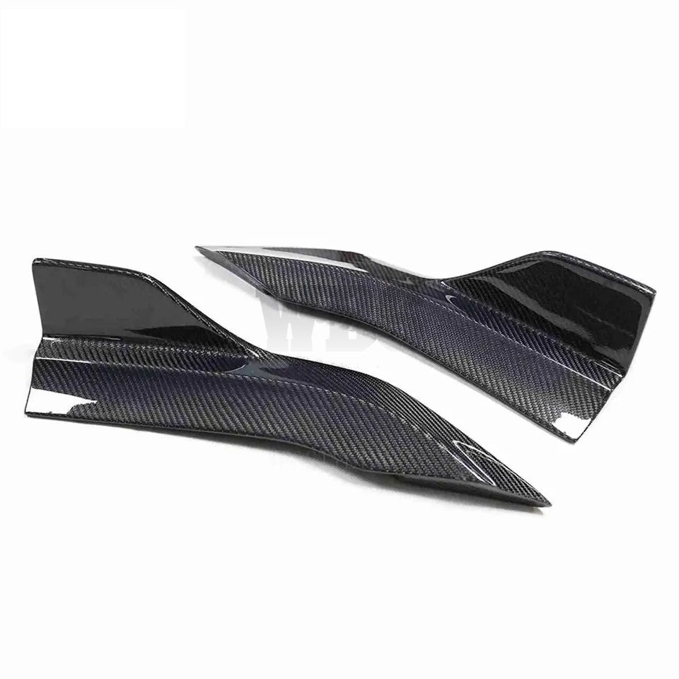 INFINITI Q60'S REAR BUMPER SPLITTERS 3K GENUINE CARBON FIBER