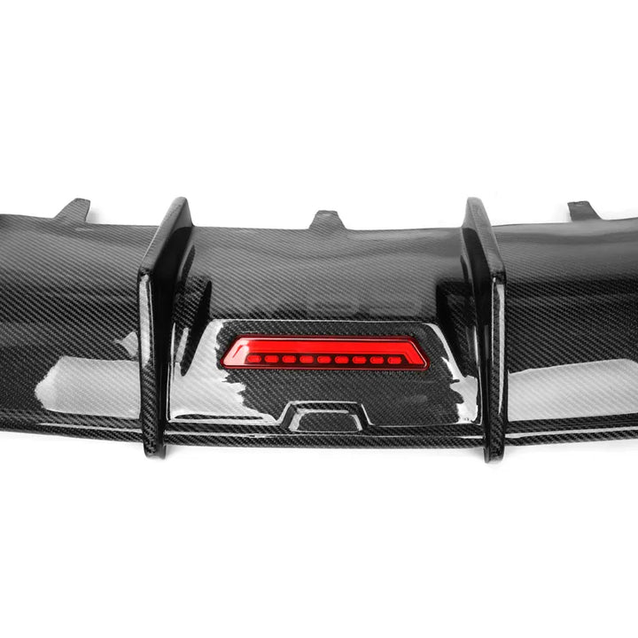 AUDI S3/ A3 CARBON FIBER REAR DIFFUSER DIGITAL LED LIGHT STYLE [2017-2020]