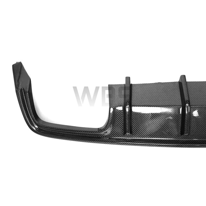 AUDI A6/ S6 C8 REAR DIFFUSER WBS DIGITAL 3RD BRAKE LED STYLE, GENUINE 3D CARBON FIBER MATERIAL