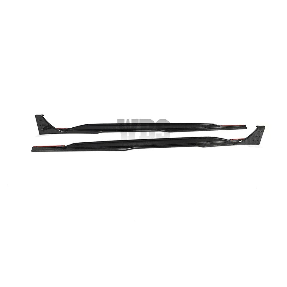 AUDI RS6 RS7 AVANT Wagon C8 SIDE SKIRT EXTENSIONS WBS STYLE, GENUINE CARBON FIBER [2019-23]