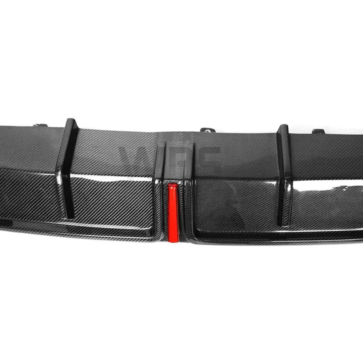 AUDI A6/ S6 C8 REAR DIFFUSER WBS DIGITAL 3RD BRAKE LED STYLE, GENUINE 3D CARBON FIBER MATERIAL