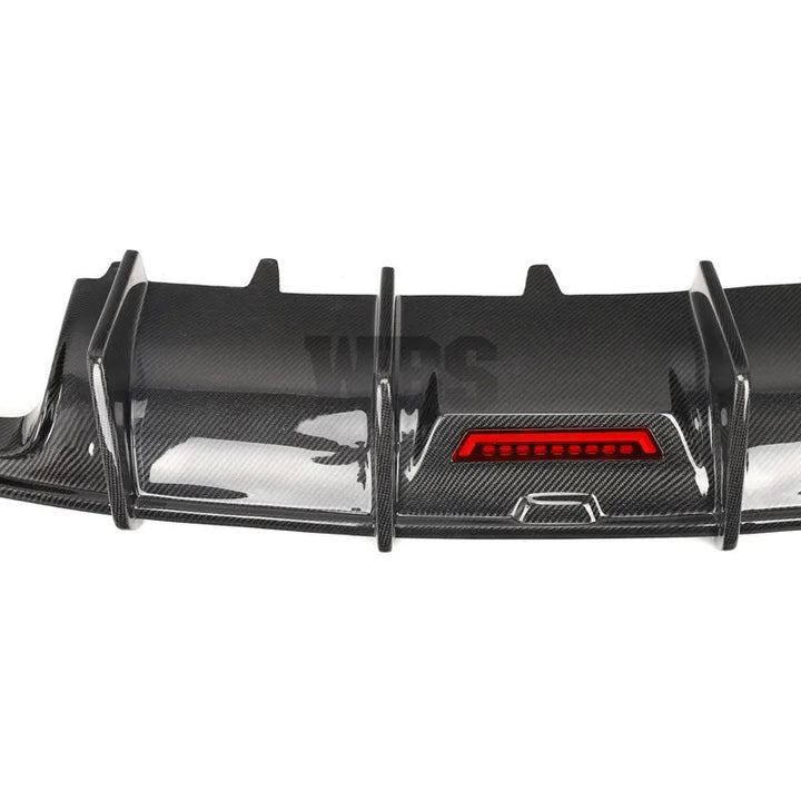 AUDI A6/ S6 C7.5 REAR DIFFUSER WBS DIGITAL LED STYLE, GENUINE CARBON FIBER MATERIAL