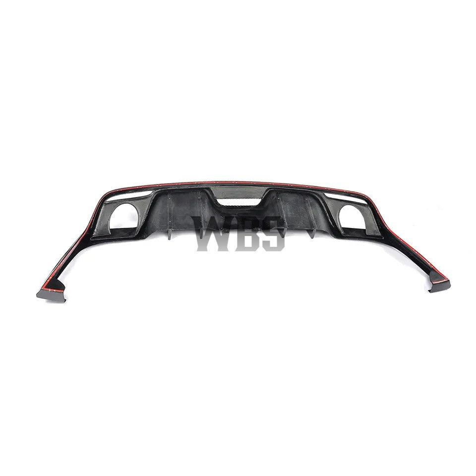 FORD MUSTANG GT COUPE REAR BUMPER DIFFUSER, 3D CARBON FIBER