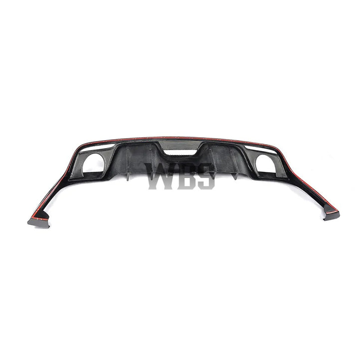 FORD MUSTANG GT COUPE REAR BUMPER DIFFUSER, 3D CARBON FIBER