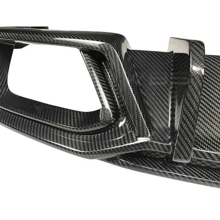 AUDI S4 B9 W-SD STYLE REAR DIFFUSER GENUINE CARBON FIBER 17-19