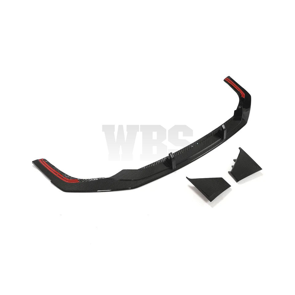 AUDI RS7 C8 SPORTBACK FRONT LIP BUMPER WB STYLE, GENUINE 2X2 CF MATERIAL