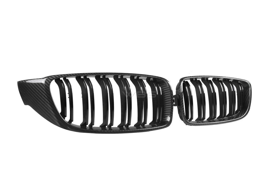 BMW F8X M3/ M4 DUAL SLATS FRONT GRILLS GENUINE CARBON FIBER