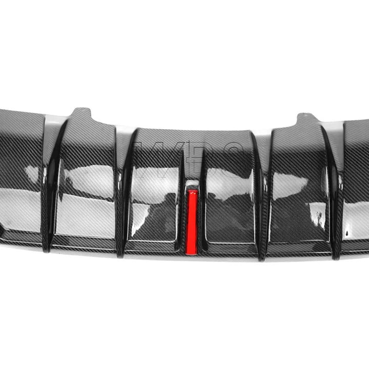 AUDI A4 B10 REAR DIFFUSER 3RD LED BRAKE LIGHT WBS STYLE, GENUINE 3D CF MATERIAL