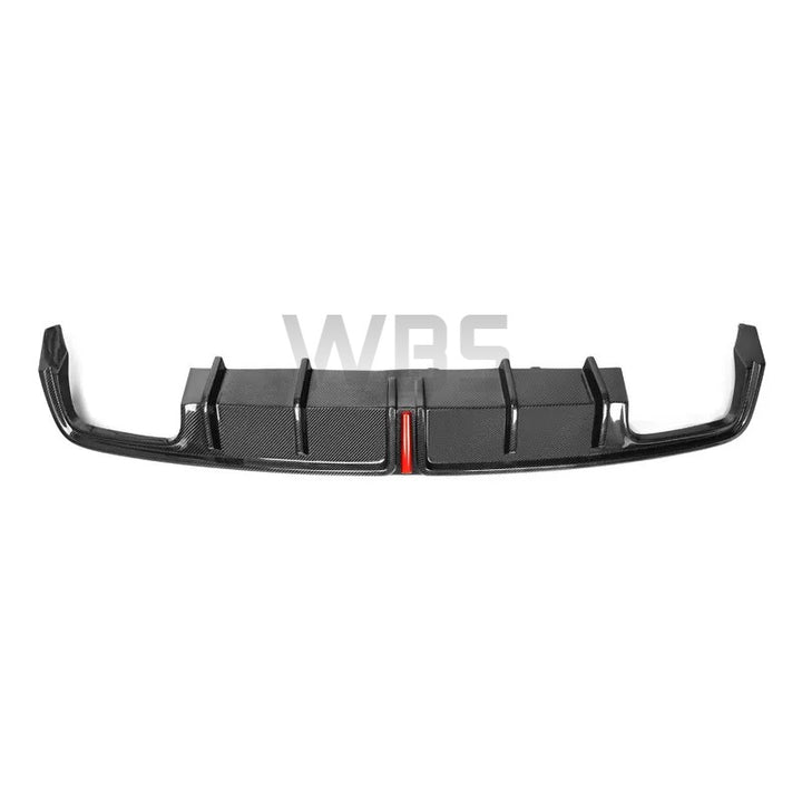 AUDI A6/ S6 C8 REAR DIFFUSER WBS DIGITAL 3RD BRAKE LED STYLE, GENUINE 3D CARBON FIBER MATERIAL