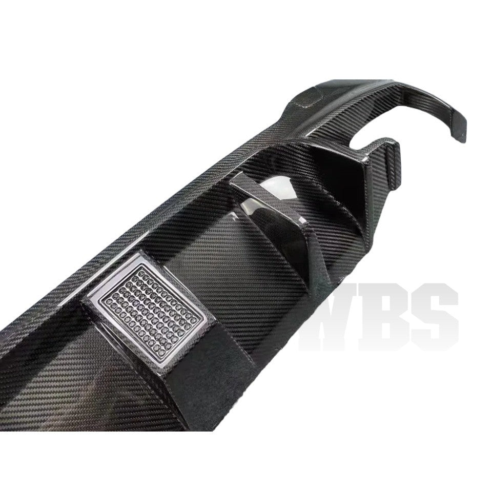 BMW 5-SERIES G30 REAR DIFFUSER WBS 3D DESGIN GENUINE CF 3RD BRAKE LED ...